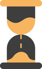 Poster - Hourglass Icon In Black And Yellow Color.