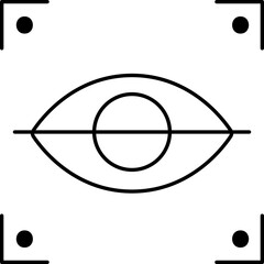 Poster - Retina Scanner Icon In Black Outline.