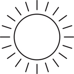 Wall Mural - Sun Icon In Line Art.