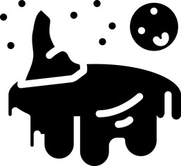 Sticker - B&W Space Edge Icon Or Symbol.