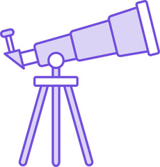 Sticker - Illustration of Tripod Telescope Icon.