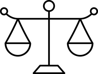 Poster - Vector Illustration Of Libra Scale In Outline Style.