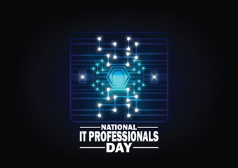 National It Professionals Day. Vector illustration. Suitable for greeting card, poster and banner