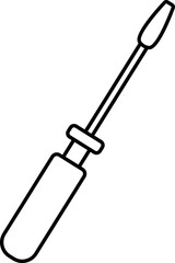 Wall Mural - Isolated Screwdriver Icon In Thin Line Art.