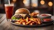 photography of a cheeseburger on a plate #9, food photography, ai generated