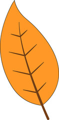 Sticker - Isolated Leaf Icon In Yellow Color.