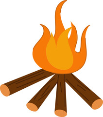 Wall Mural - Flat Illustration Of Bonfire Icon.