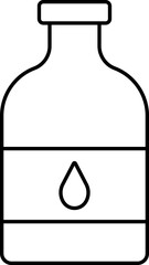 Poster - Black Outline Illustration Of Attar Bottle Icon.