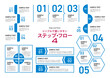 © marutan - シンプルなステップフローチャート図カラフル04