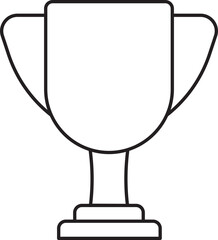 Canvas Print - Isolated Trophy Cup Black Outline Icon.