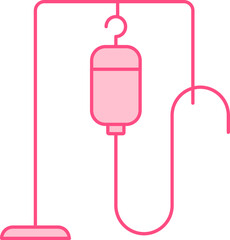 Poster - Flat Blood Transfusion Icon In Pink Color.