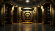 Huge Gate In The Vault Of The Bank