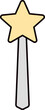© Abdul Qaiyoom - Yellow And Grey Magic Stick Flat Icon.