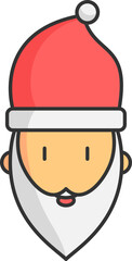 Poster - Santa Claus Cartoon Colorful Icon In Flat Style.