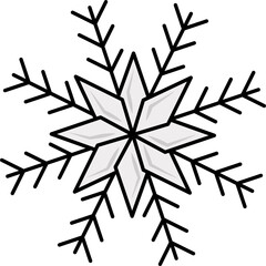 Poster - Illustration Of Flat Style Snowflake Icon.