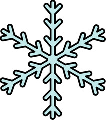 Poster - Blue Snowflake Icon Or Symbol In Flat Style.