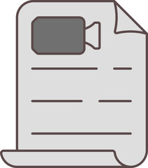 Poster - Movie Script Icon In Gray Color.