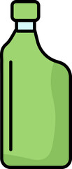 Wall Mural - Product Bottle Icon In Green And Blue Color.