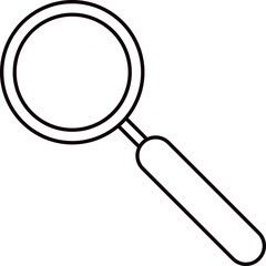 Poster - Isolated Magnifying Glass Icon In Thin Line Art.