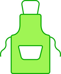 Poster - Flat Illustration Of Green Apron Icon.