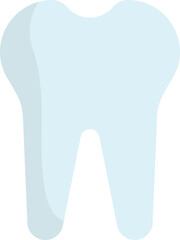 Wall Mural - Flat Style Tooth Blue Icon Or Symbol.