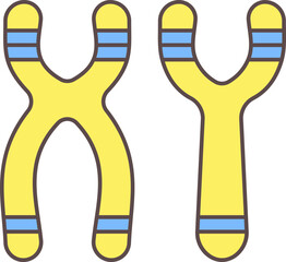 Wall Mural - X And Y Chromosome Icon In Yellow And Blue Color.