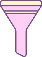 Poster - Purple And Yellow Color Funnel Icon.