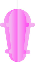 Wall Mural - Pink Paper Cut Arabic Lantern Hang Vector.