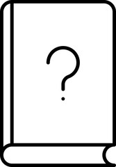 Wall Mural - Linear Style Question Book Icon Or Symbol.