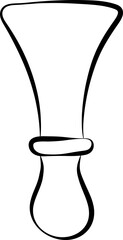 Poster - Black Thin Line Shaving Brush Icon Or Symbol.