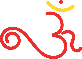 Sticker - Om symbol written in Hindi Language