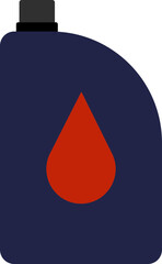 Poster - Red And Blue Illustration Of Jerry Can Icon.