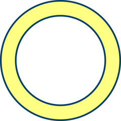 Poster - Isolated Circle Icon In Yellow Color.