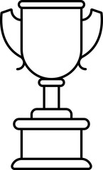 Poster - Isolated Trophy Cup Icon In Black Outline.