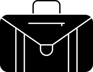 Sticker - Office Bag Icon In B&W Color.