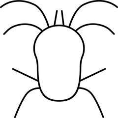 Wall Mural - Insect Character Of Mite Lineal Icon.