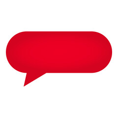 Poster - Blank Chat Box Element In Red Color.