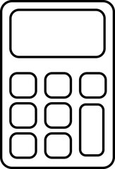 Canvas Print - Isolated Calculator Icon In Linear Style.