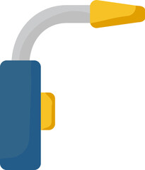 Poster - Welding Torch Icon In Blue And Yellow Color.