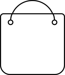 Poster - Isolated Carry Bag Icon In Black Thin Line Art.