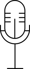 Poster - Black Stroke Illustration Of Microphone Icon.