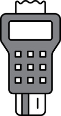 Poster - Grey And White Pos Machine Flat Icon.