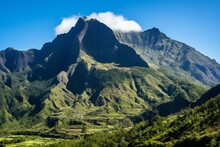 View Of Piton Des Neiges From Maïdo - Reunion Island. Generative AI
