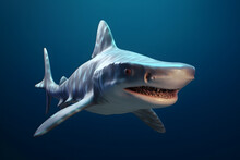 Cute Hammerhead Shark In 3d Style Made With Generative AI