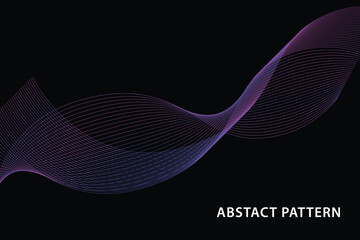 Wall Mural - Abstract glowing wave lines background. Dynamic wave pattern. Modern gradient wavy lines. Futuristic technology concept. Suit for poster, banner, brochure, cover, website, flyer. Vector illustration