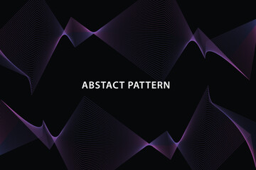 Wall Mural - Abstract glowing geometric lines background. Dynamic wave pattern. Modern gradient wavy lines. Futuristic technology concept. Suit for poster, banner, brochure, cover, website, flyer. Vector illustrat