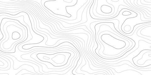 Abstract topographic contours map background. Topography white wave lines vector background. Topographic map Patterns, Topographic map and place for texture. Wavy curve lines banner design.