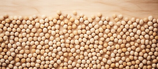 Aufkleber - Chickpeas in their natural environment isolated pastel background Copy space