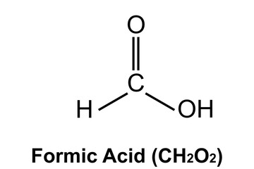 Chemical structure of Formic acid (CH2O2)