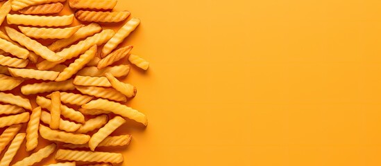 Aufkleber - Sweet chips against isolated pastel background Copy space